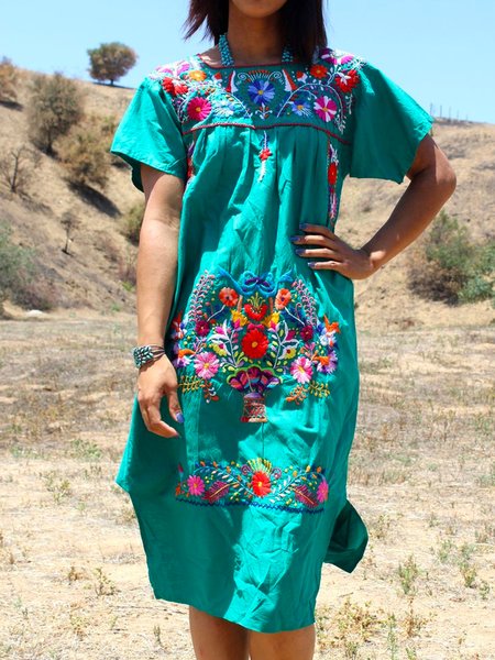 

Discount! Resort Style Ladies Loose Dress, Multicolor, Dresses