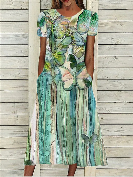 

Casual Floral Loosen Dresses, Multicolor, Dresses