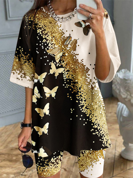 

Cotton-Blend Casual Two Piece Sets, Multicolor, Suit Set