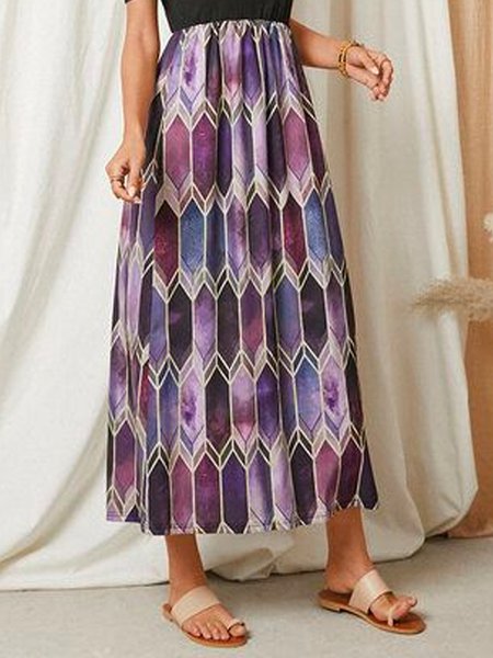 

Discount! Resort Style Ladies Loose Skirt, Multicolor, Skirts