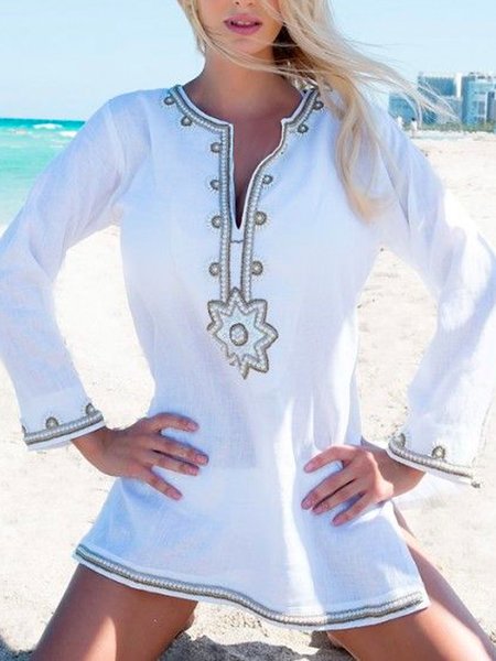 

Discount! Resort Style Ladies Loose Dress, Multicolor, Dresses