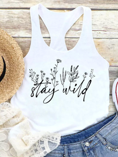 

Casual Loosen Tanks & Camis, White, Tanks & Camis