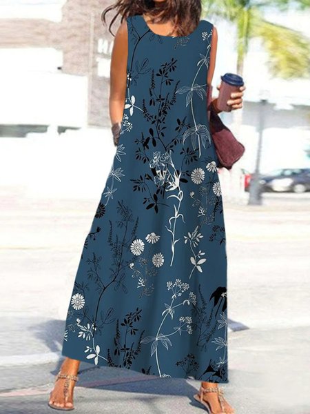 

Floral Vacation Dress, Dark blue, Dresses