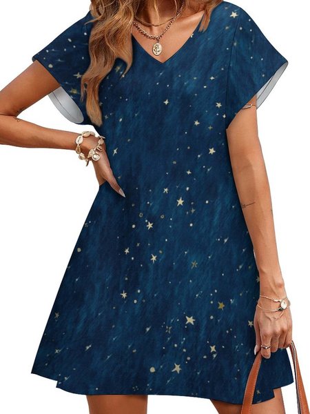 

star women’s Dresses, Blue, Dresses
