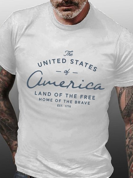 

free brave men’ s Cotton Casual Crew Neck T-Shirt, White, T-shirts