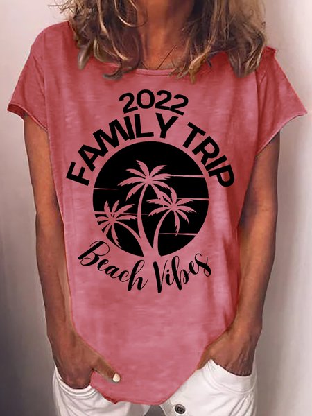 

Womens Family Vacation 2022 Casual T-Shirt, Red, T-shirts