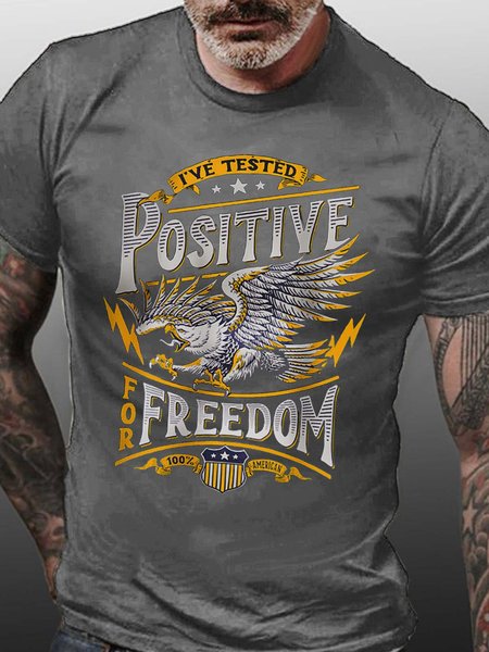 

eagle men’s Casual Crew Neck Fit T-Shirt, Gray, T-shirts