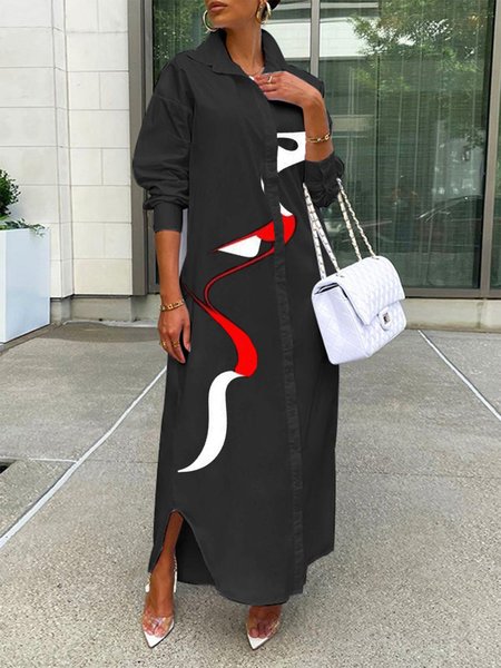 

Simple Long Sleeve Figure Midi Dress, Black, Maxi Dresses