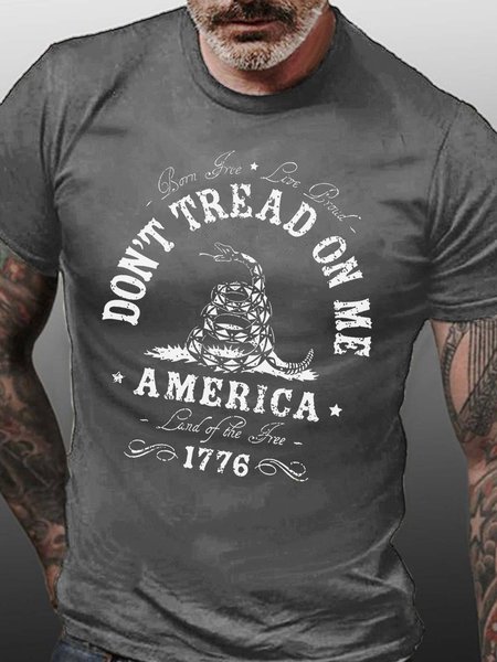 

letter men’s Crew Neck Cotton T-Shirt, Gray, T-shirts