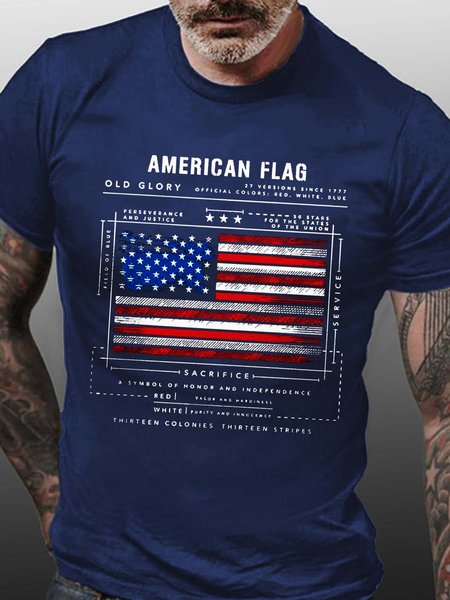 

American flag men’s Casual Fit T-Shirt, Gray, T-shirts
