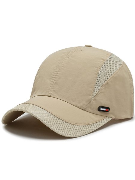 

Mens Outdoor Quick Dry Sports Sunshade Sunscreen Casual Baseball Cap, Khaki, Men Hats &Scarves&Gloves