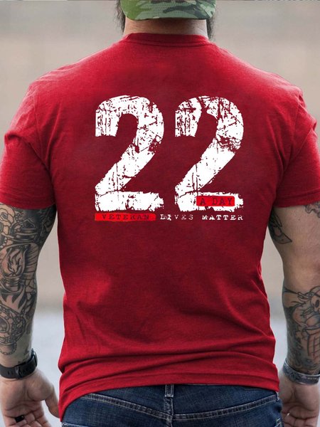 

Veterans men’s Cotton Loose T-Shirt, Red, T-shirts