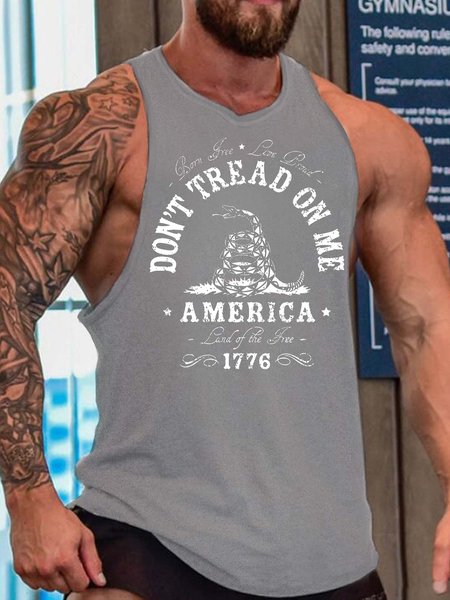 

letter men’s Basics Tank Top, Gray, Tank Tops