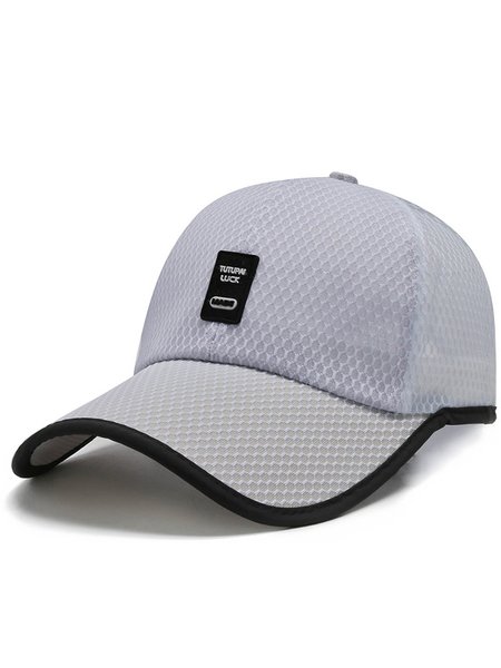 

Men's Outdoor Quick Dry Sports Sunshade Sunscreen Casual Baseball Cap, White, Men Hats &Scarves&Gloves