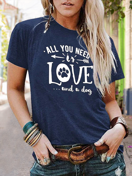 

Casual Fit Text Letters Crew Neck T-Shirt, Navy blue, T-Shirts