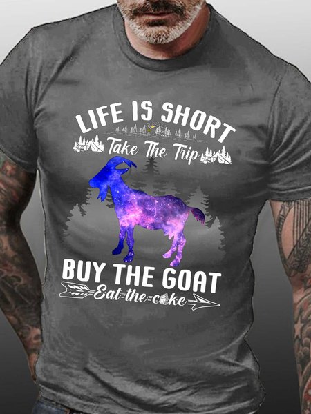 

goat men’s Casual T-Shirt, Gray, T-shirts