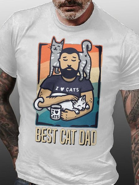 

cat men’s Casual Fit T-Shirt, White, T-shirts