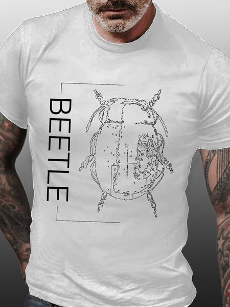 

beetle men’s Fit T-Shirt, White, T-shirts