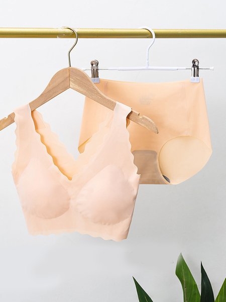 

JFN Women's Comfortable High Stretch Seamless Underwear Set Plus Size, Nude, Bra & Bra Sets