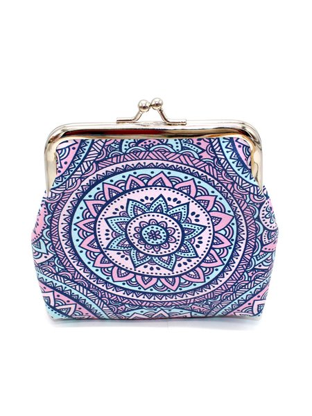 

JFN Ethnic Pattern Kiss Buckle Coin Purse Storage Bag, Color5, Women's Bags