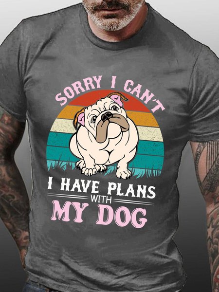 

Dog Graphic Men’s Animal T-shirt, Gray, T-shirts