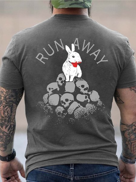 

rabbit men’s Casual Crew Neck Loose T-Shirt, Gray, T-shirts