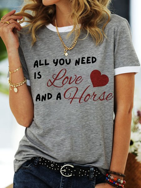 

Lilicloth x Kat8lyst All You Need Is Love And A Women's Crew Neck T-Shirt, Gray, T-shirts