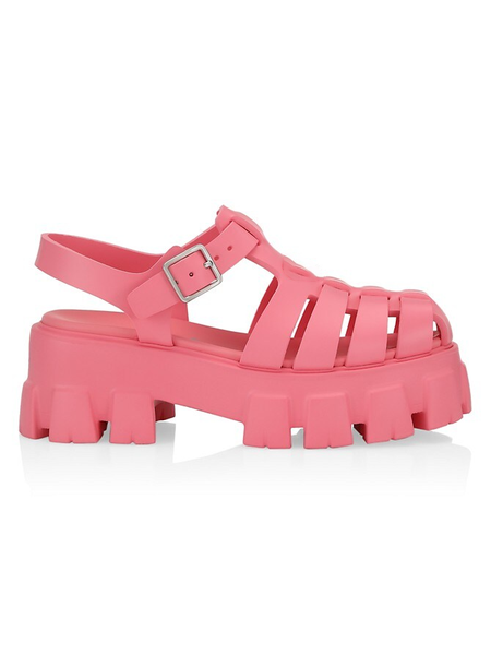 JFN Classic Platform Roman Sandals, Pink, Sandals