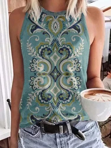 

Loose Casual Vintage Tanks & Camis, Multicolor, Tanks & Camis