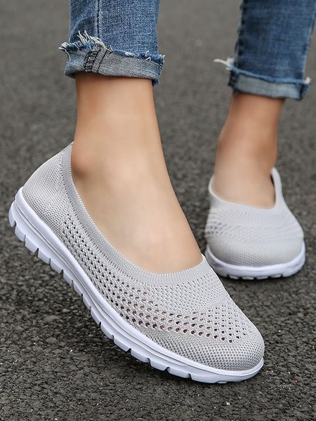 

JFN Lightweight Breathable Sports Flyknit Shoes, Gray, Sneakers