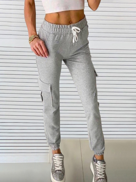

Casual Loose Sweatpants, Gray, Pants