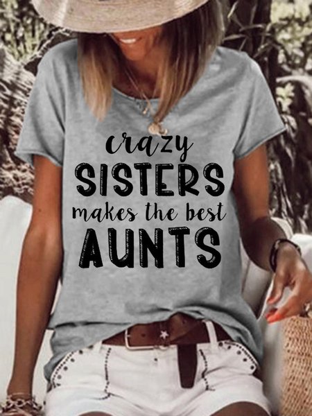 

Crazy Sisters Makes The Best Aunts Women's T-Shirt, Gray, T-shirts