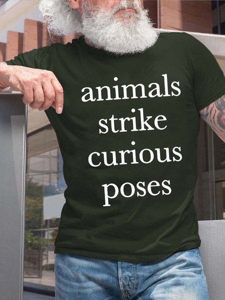 

animal men’s Crew Neck Animal Fit T-Shirt, Darkgreen, T-shirts