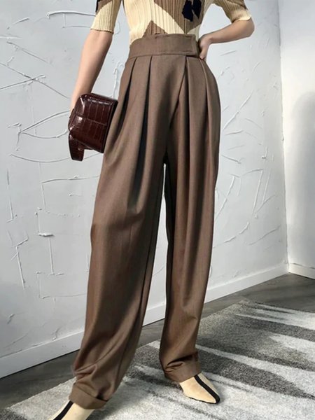 

Urban Fit Plain Pants, As picture, Wide Leg Pants