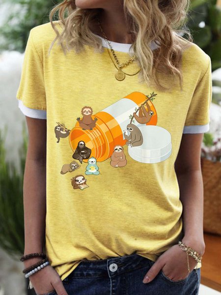 

animal women’s Fit Crew Neck T-Shirt, Yellow, T-shirts