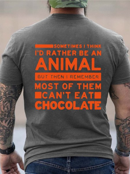 

letter men’s Basics Animal T-Shirt, Gray, T-shirts