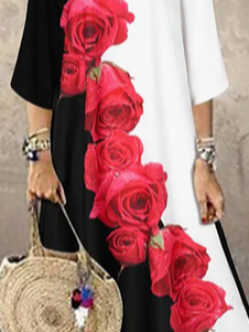 

Crew Neck Casual Floral Dresses, Multicolor, Dresses
