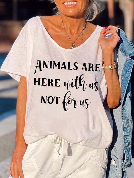 

animal women’s V Neck T-Shirt, White, T-shirts