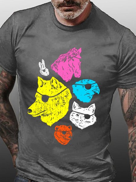 

men’s Crew Neck Fit Casual T-Shirt, Gray, T-shirts