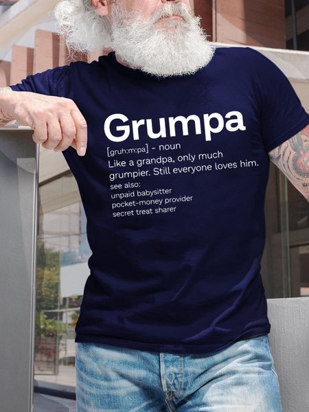 

Grumpa Like A Grandpa Only Much Grumpier Men's T-Shirt, Purplish blue, T-shirts