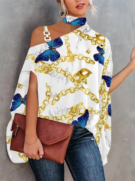 

Butterfly Urban Loosen Top, White, Tops