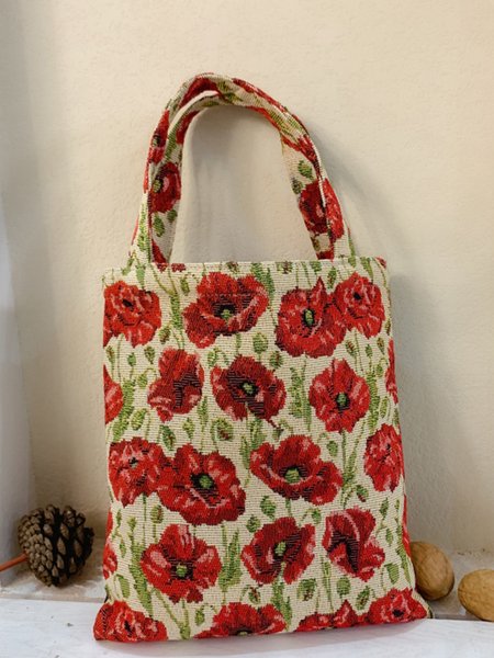 

Retro Tulips Handbags Shoulder Bags Shopping Bags, Red, Bags