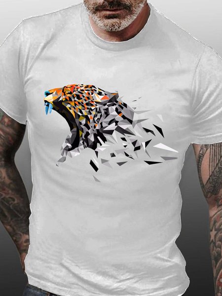 

animal men’s Cotton T-Shirt, White, T-shirts