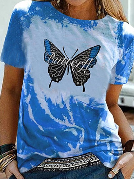 

Crew Neck Ethnic Loose Blouse, Blue, Shirts & Blouses