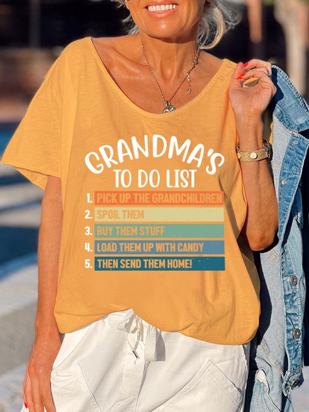 

Grandma's To Do List Women's T-Shirt, Yellow, T-shirts