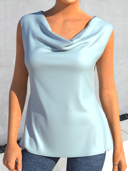 

Regular Fit Others Casual Tanks & Camis, Light blue, Tanks & Camis