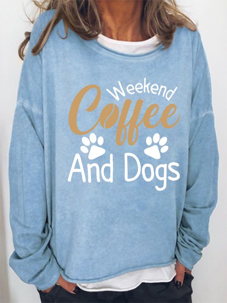 

Weekend Coffee And Dog Women's Sweatshirt, Light blue, Hoodies&Sweatshirts