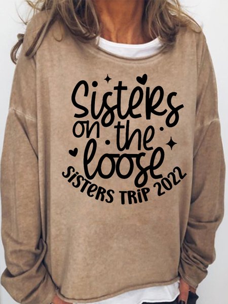 

Womens Funny Sister Trip 2022 Sweatshirt, Light brown, Hoodies&Sweatshirts