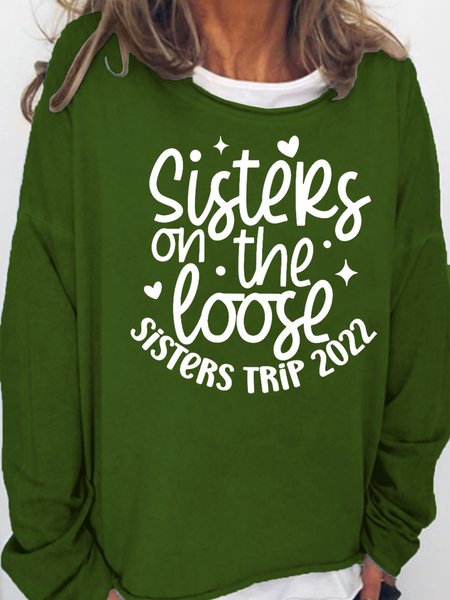 

Womens Funny Sister Trip 2022 Sweatshirt, Green, Hoodies&Sweatshirts