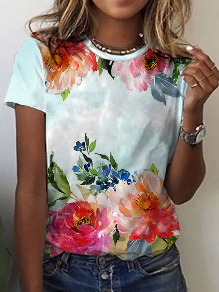 

Casual Regular Fit T-Shirt, Blue, T-Shirts
